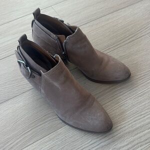 Franco Sarto Taupe Ankle Booties